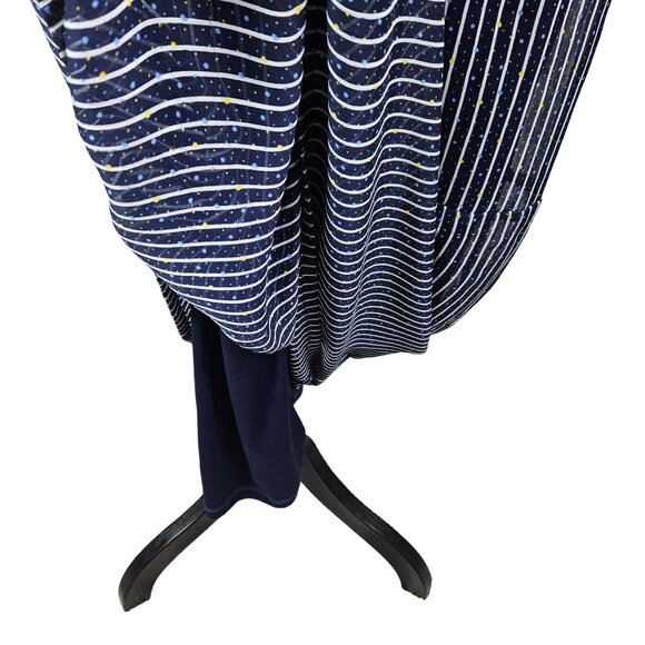 Tommy Girl Womens Navy & White Striped Maxi Sundress Size Small Casual Tiered - Picture 7 of 10